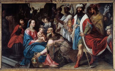 Adoração dos Magos. Pintura de Georges Lallemand (1575 - 1635) de Georges Lallemand