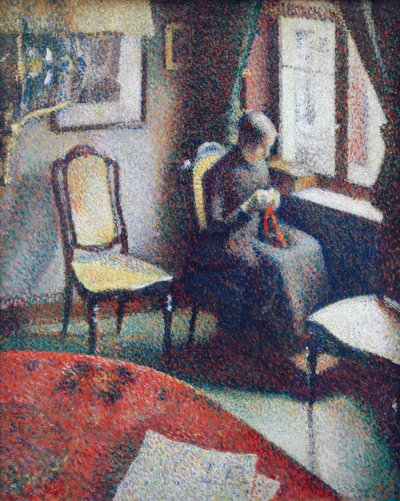 Mulher a coser à janela de Georges Lemmen