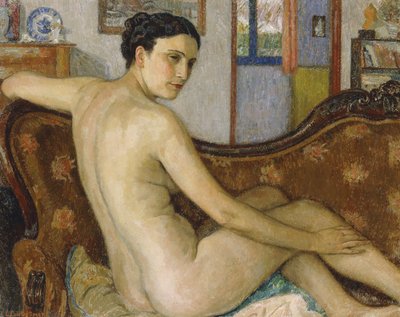 A Banhista com seu cachorro; A Banhista com seu cachorro - De Baadster conheceu Hondje, de Georges Lemmen