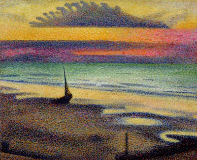 A praia no assalto, 1891-92 de Georges Lemmen