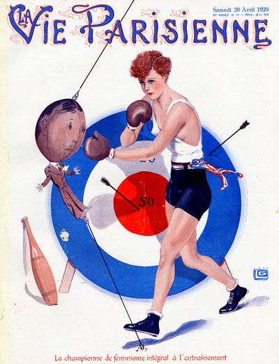 A campeã da formação do feminismo integral - ilustração de la Vie Parisienne de Georges Leonnec