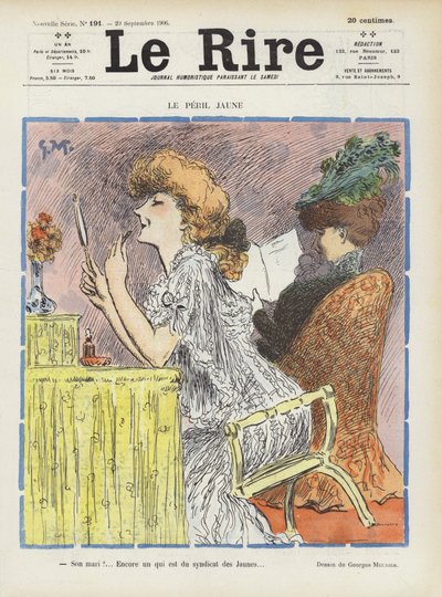 O perigo amarelo. Ilustração para Le Rire de Georges Meunier