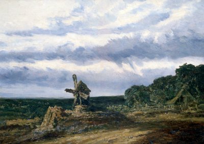 Paisagem com um moinho, c1783-1843 de Georges Michel