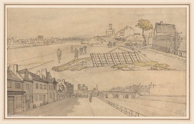 Duas Vistas de Paris (verso) de Georges Michel