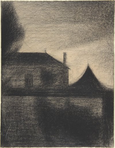 Casa ao anoitecer de Georges Pierre Seurat