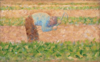 Homem com uma enxada, c. 1882. de Georges Pierre Seurat