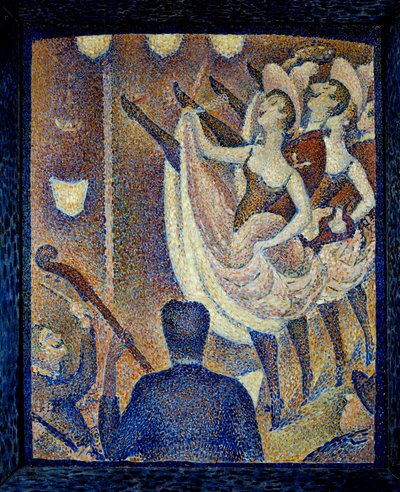 Estudo para o chahut Danceuses de chahut, dança um escândalo, forma de dança que apareceu ao mesmo tempo que o Cancan francês, por volta de 1830 em Montparnasse. Pintura de Georges Seurat (1859-1891) 1889 Buffalo. Albright Knox Art Gallery - Estudo para Le de Georges Pierre Seurat
