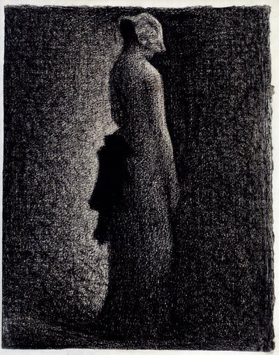O desenho a lápis Black Knot por Georges Seurat (1859-1891) Por volta de 1882 Dim. 0,31 x 0,23 m Paris. Museu Orsay de Georges Pierre Seurat