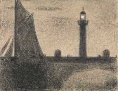 O farol em Honfleur, 1886. de Georges Pierre Seurat