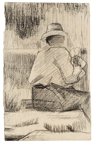 O pintor e sua paleta; O pintor tem a paleta, c.1881 de Georges Pierre Seurat