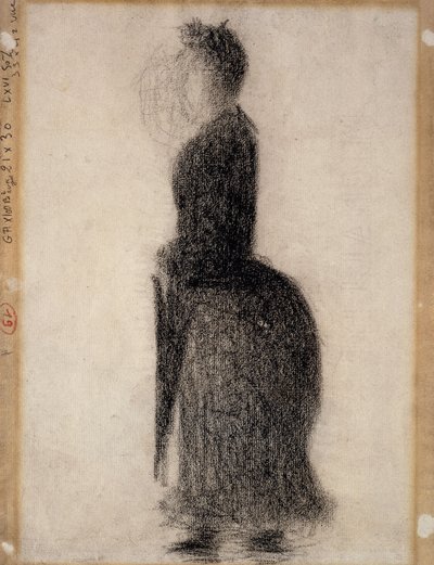 Mulher com um guarda-sol; Mulher com guarda-chuva, c.1883 de Georges Pierre Seurat