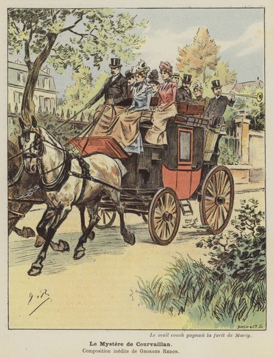 O Mistério de Courvaillan (cor litho) de Georges Redon