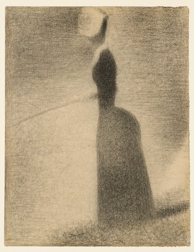 Uma mulher a pescar de Georges Seurat