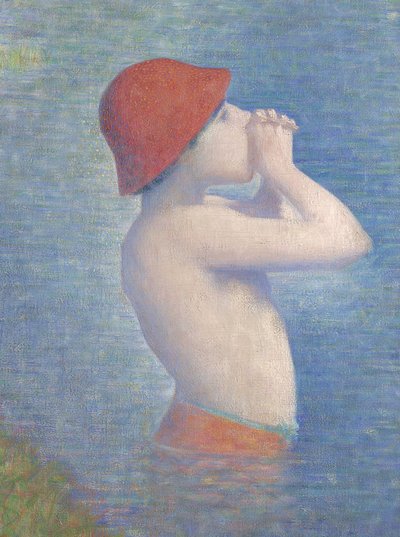 Detalhe dos banhistas em Asnières, 1884 de Georges Seurat
