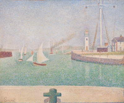 Entrada do porto de Honfleur de Georges Seurat