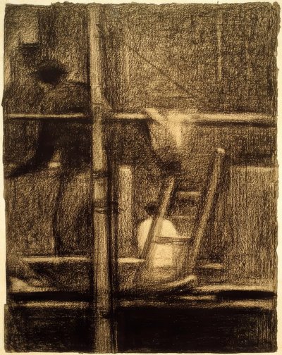 O Andaime (Das Gerüst) de Georges Seurat