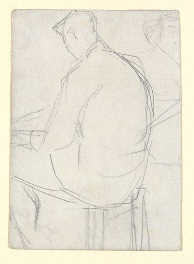 Homem sentado em um banquinho de Georges Seurat