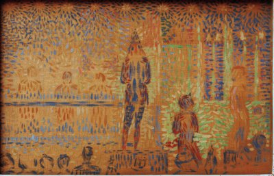 Parade de cirque - A parada do circo de Georges Seurat