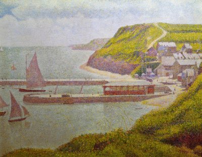 Porten-Bessin, porto exterior, maré alta (Calvados) de Georges Seurat