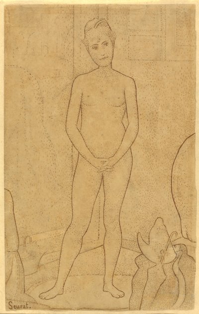 Estudo depois de "Os Modelos" de Georges Seurat
