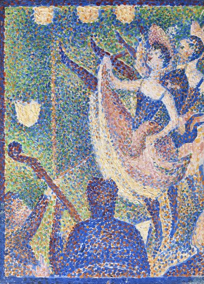 Estudo para o Chahut, c.1889 (painel) de Georges Seurat