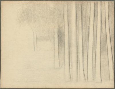 Troncos de árvores (estudo para La Grande Jatte) de Georges Seurat