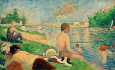 Banhos, Asnières (Badeplatz Asnières - Finale Studie) de Georges Seurat