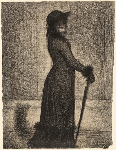Mulher a passear de Georges Seurat