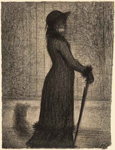Mulher passeando de Georges Seurat