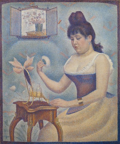 Jovem mulher que pulveriza-se, c.1888-90 de Georges Seurat