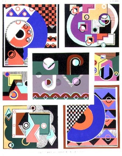 Desenhos geométricos, álbum No.1, pub. final da década de 1920 de Georges Valmier