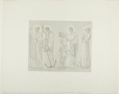 Santos lendários de França (friso central) de Georges William Thornley
