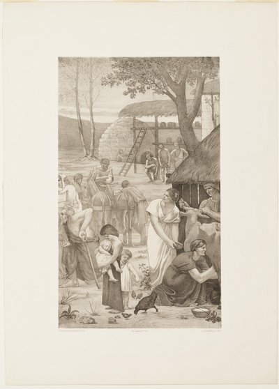 Vida Pastoral de Santa Geneviève (painel da direita) de Georges William Thornley