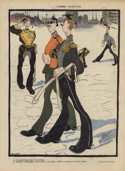 O exército alemão. Ilustração para Le Rire de Georges d 1878 1937 Ostoya