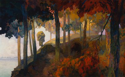 Uma paisagem arcadiana (óleo sobre tela) de Georges de Feure
