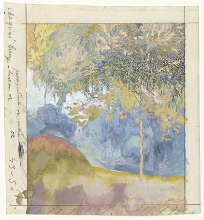 Paisagem repleta de árvores de Georges de Feure