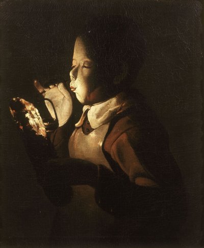 Menino soprando na lâmpada de Georges de La Tour