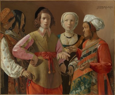 A cartomante. Provavelmente 1630s de Georges de La Tour