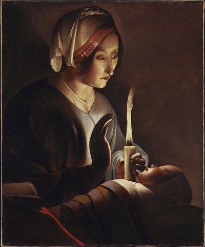 Santa Ana com o Menino Jesus, 1645-c.1650 de Georges de La Tour