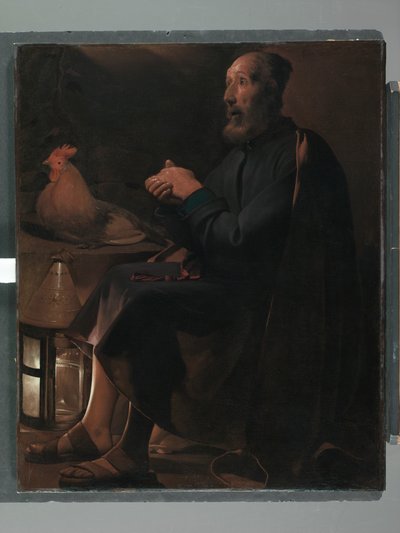 São Pedro Arrependido, 1645 de Georges de La Tour