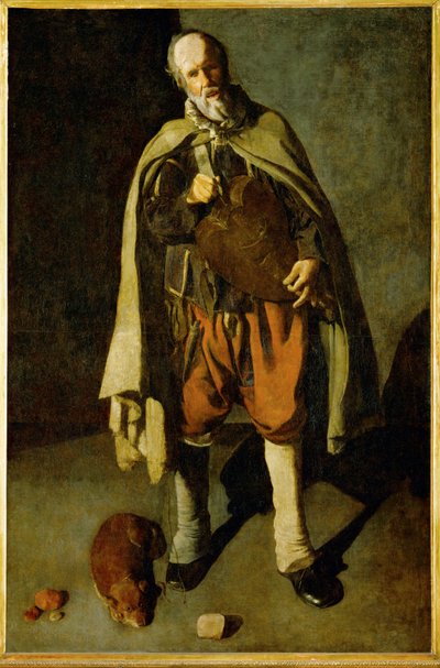 Jogador com cão (pintura sobre tela) de Georges de la Tour