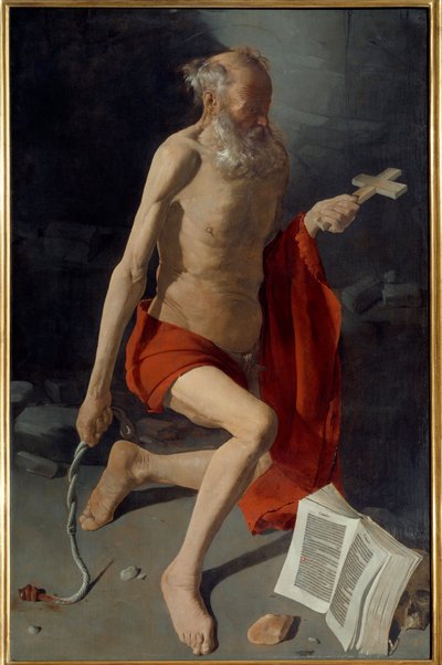 São Jerônimo. Pintura de Georges De La Tour (1593-1652) de Georges de La Tour