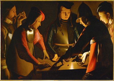 Os jogadores de dados (pintura sobre tela) de Georges de la Tour