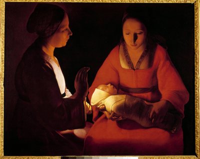 The New Born Born Child (A Criança recém-nascida). Pintura de Georges De La Tour (1593-1652) de Georges de La Tour