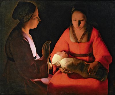 The New Born Child, final dos anos 1640 (óleo sobre tela) de Georges de La Tour