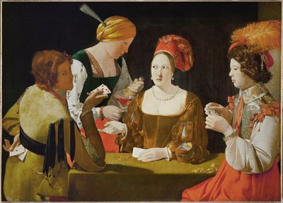 O batoteiro com o Ás de ouros ... de Georges de La Tour