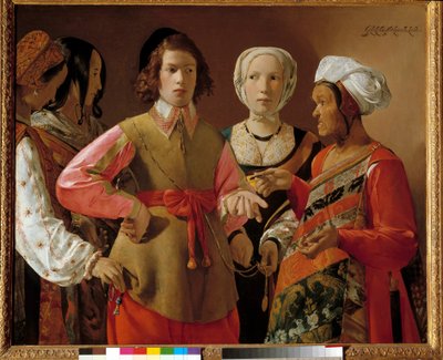 O cartomante Pintura por Georges de La Tour (1593-1652) cerca de 1630, Sun. 1,01x1,23 m Nova Iorque. Museu Metropolitano de Georges de La Tour