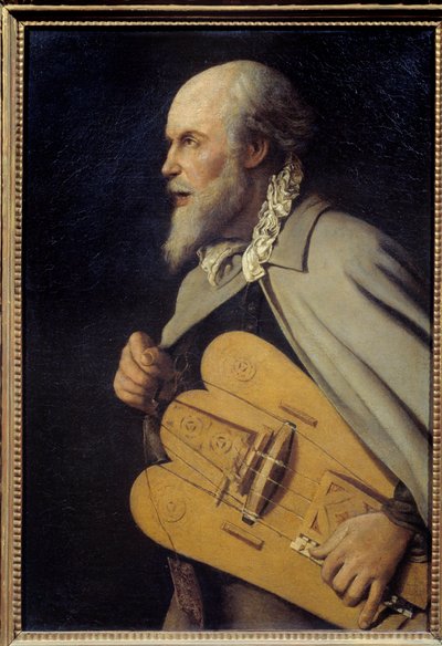 O velhote. Pintura de Georges De La Tour (1593-1652) de Georges de La Tour