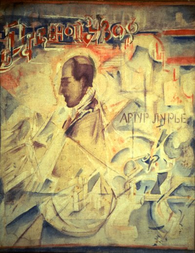 A agenda. Retrato do compositor Arthur Lourié 1891-1966, 1918 de Georgy Bogdanovich Yakulov