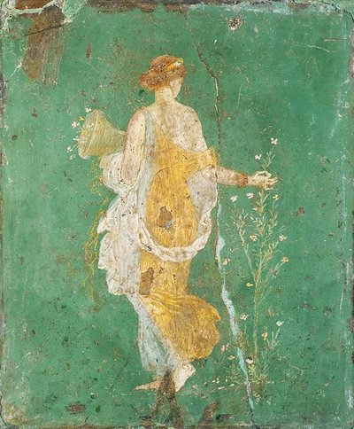 Flora, fresco da Villa de Ariadne em Stabiae, perto de Pompeia, c. 15-45 d.C. (38594045730) de Georgia Levan Ramishvili from Tbilisi